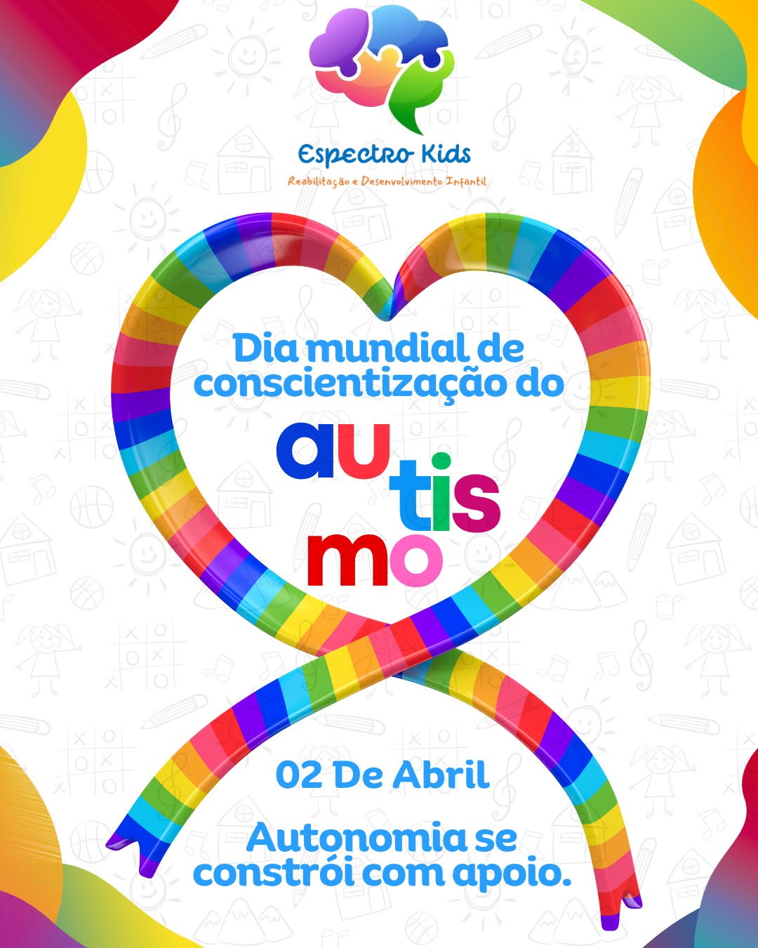 Arte do Dia Mundial de Conscientização do Autismo