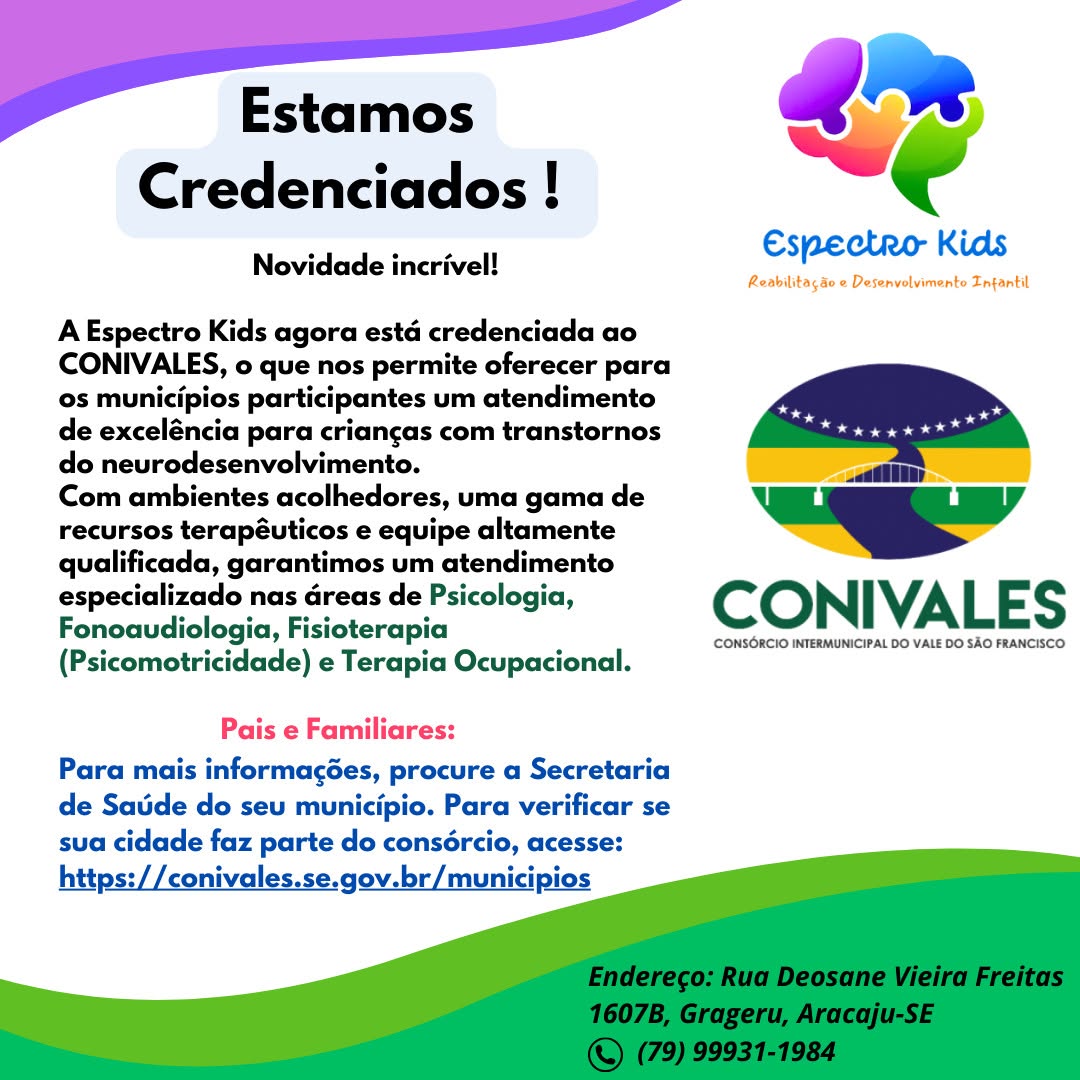 Arte sobre o credenciamento da clínica ao CONIVALES